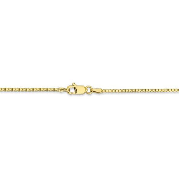 1.25mm, 10k Yellow Gold, Box Chain Necklace, 16 Inch - Picture 4 of 8